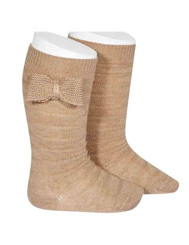 24972 316 TURRON TEXTURED TALL SOCKS WITH BOW BRAND CONDOR