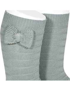 24972 756 VERDE SECO TEXTURED TALL SOCKS WITH BOW BRAND... 2