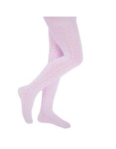 56009 PINK BABY TIGHTS FRETWORK  BRAND YSABEL MORA