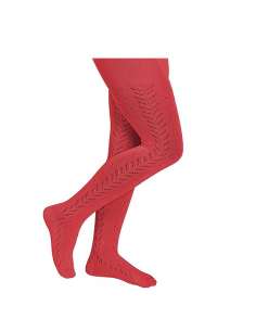 56009 RED BABY TIGHTS FRETWORK  BRAND YSABEL MORA