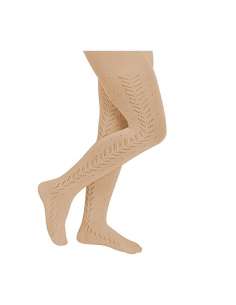56009 CAMEL BABY TIGHTS FRETWORK  BRAND YSABEL MORA
