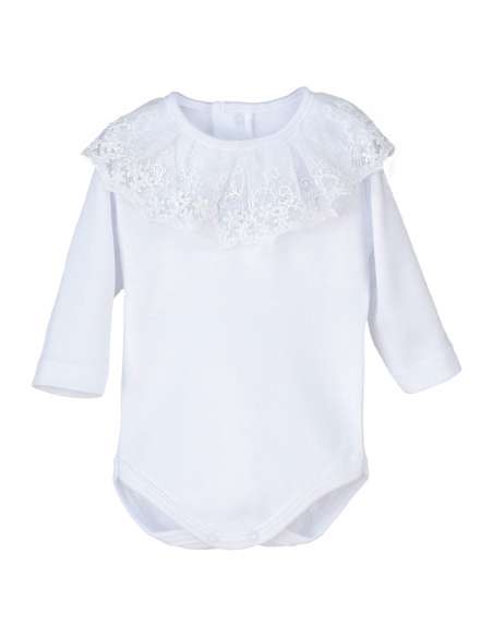 19093 WHITE LACE BODYSUIT BRAND CALAMARO