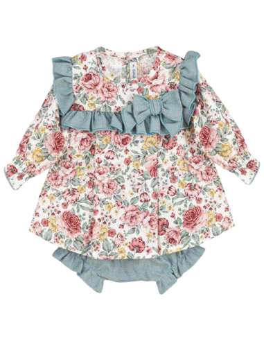 22014 BABY DRESS WITH KNICKERS BRAND CALAMARO