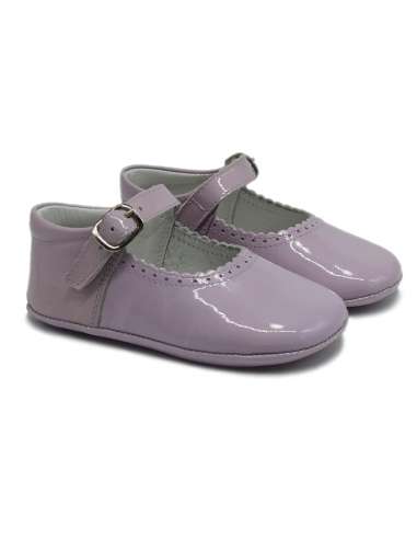 PRAM SHOES IN PATENT 712C LILAC