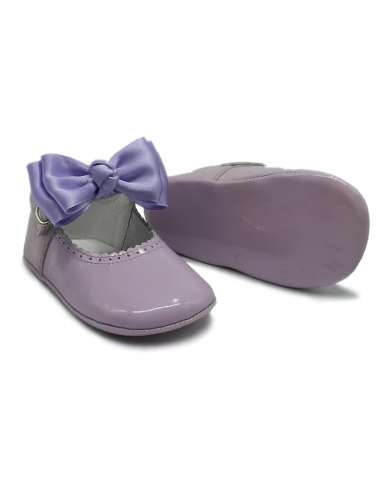 PRAM SHOES IN PATENT 712C BUTTERFLY LILAC