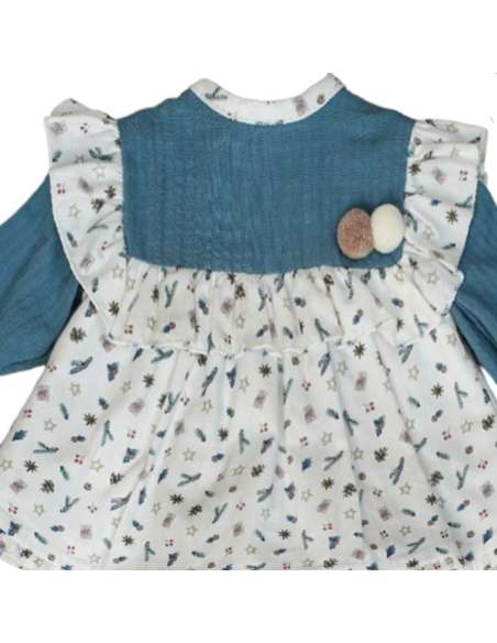 323423 VESTIDO  CON BRAGUITA  Y CAPOTA MARCA BABYFERR