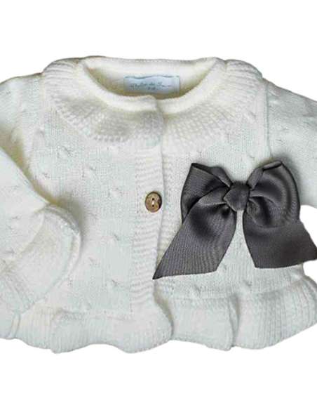 DF24026 CRUDO CHAQUETA PERLE NIÑA MARCA DULCE DE FRESA