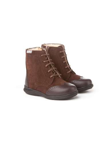 AngelitoS Boots in Leather and suede 1003 Chocolate