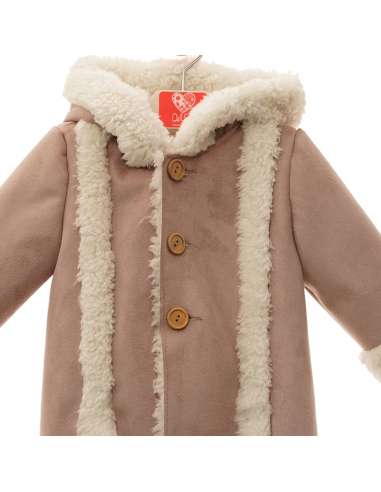 3994DS CAMEL BOY COAT WITH HOOD BRAND DEL SUR