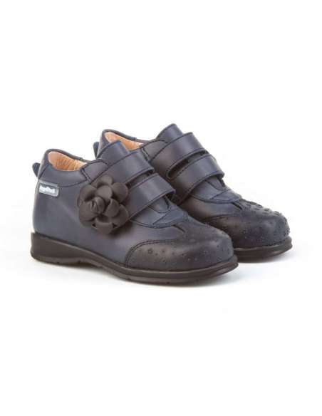 Botita Sport Velcro Flor AngelitoS 654 Marino