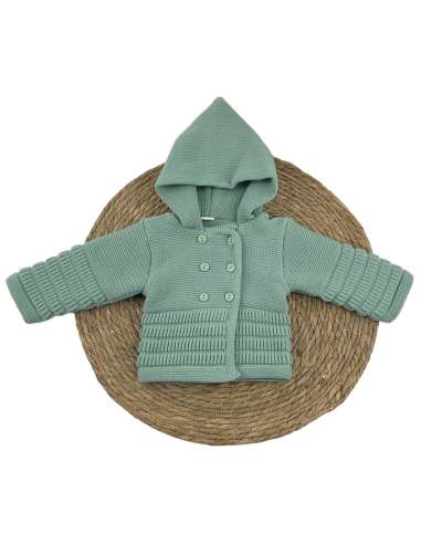 4100308 GREEN WINTER HOODED JACKET FOR BABY BRAND ALMA