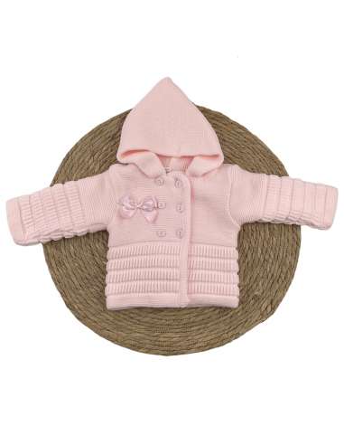 4100308 PINK WINTER HOODED JACKET FOR BABY BRAND ALMA