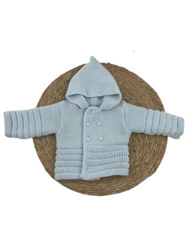 4100308 BLUE WINTER HOODED JACKET FOR BABY BRAND ALMA