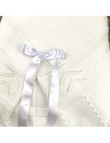 1102955 white Baby Shawl BRAND ALMA