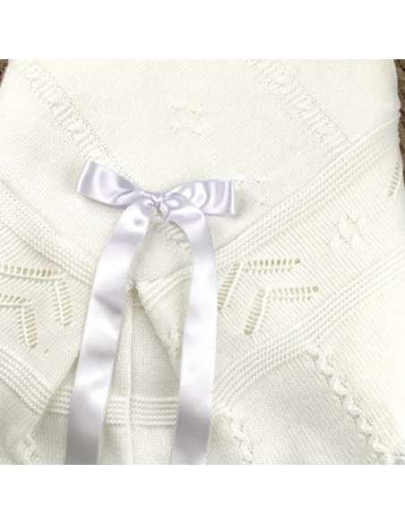 1102955 white Baby Shawl BRAND ALMA