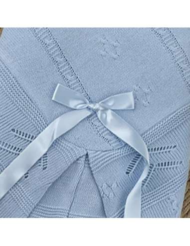 1102955 sky blue Baby Shawl BRAND ALMA