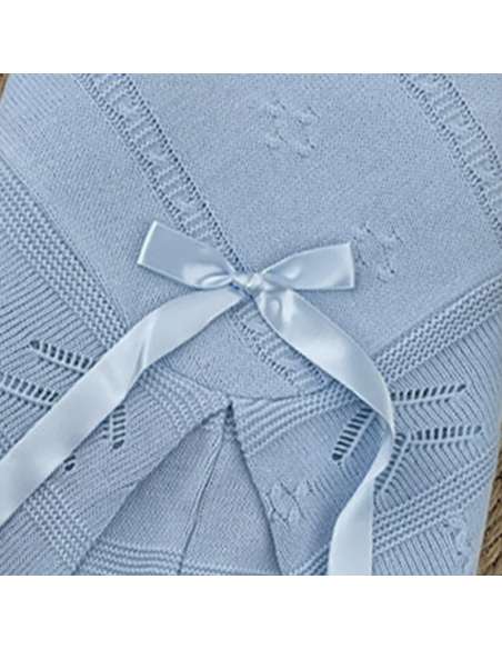 1102955 sky blue Baby Shawl BRAND ALMA