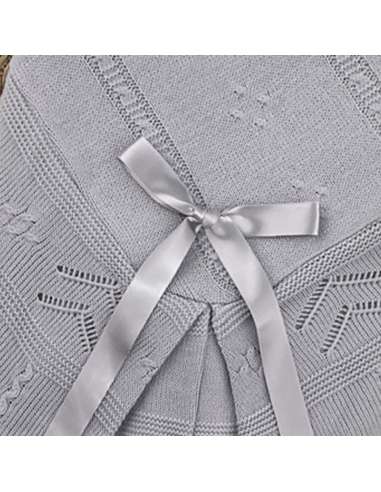 1102955 grey Baby Shawl BRAND ALMA