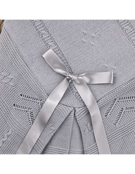 1102955 grey Baby Shawl BRAND ALMA