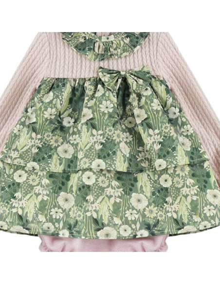 323437 VESTIDO  CON BRAGUITA  Y CAPOTA MARCA BABYFERR