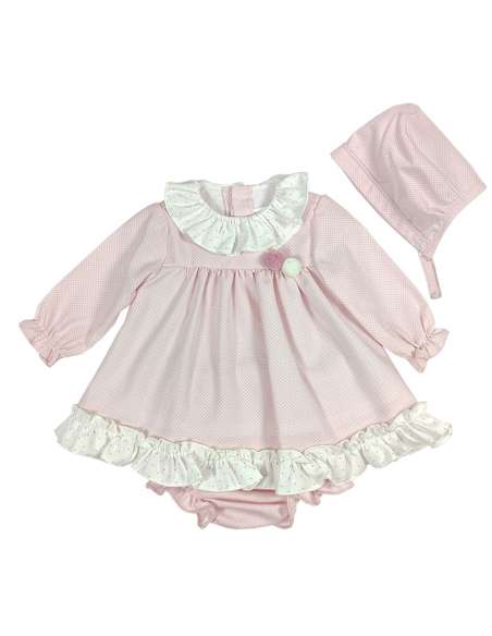 323400 GIRLS DRESS WITH BONNET  BRAND BABYFERR