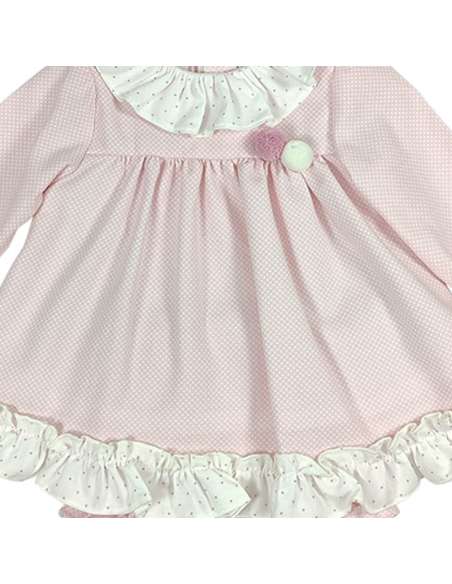 323400 VESTIDO  CON BRAGUITA  Y CAPOTA MARCA BABYFERR