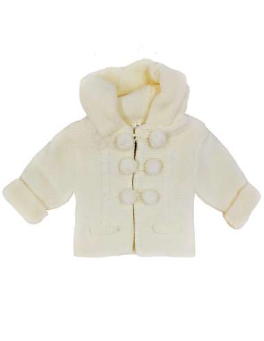550.2 RAW KNITTED COAT WITH HOOD BRAND BABY FASHION