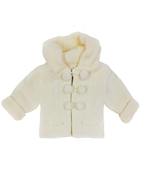 550.2 CRUDO ABRIGO DE PUNTO CON CAPUCHA MARCA BABY FASHION