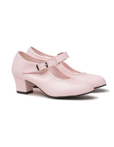 Zapato Flamenca Hebilla AngelitoS 302 Rosa