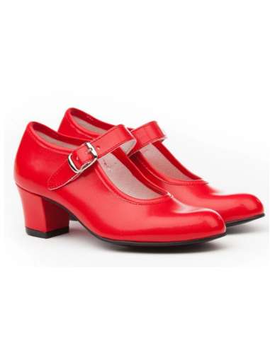 Zapato Flamenca Hebilla AngelitoS 302 Rojo