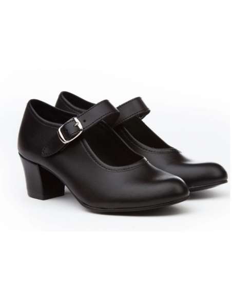 Zapato Flamenca Hebilla AngelitoS 302 Negro