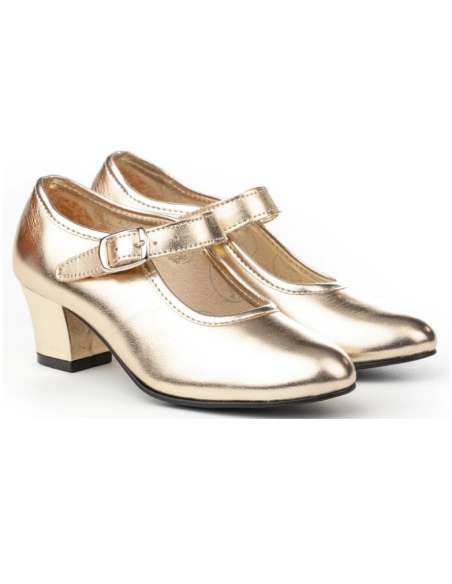 Zapato Flamenca Hebilla AngelitoS 302 Platino