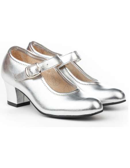 Zapato Flamenca Hebilla AngelitoS 302 Plata