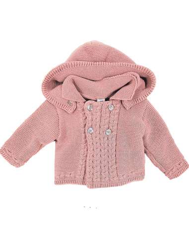23260 ROSA PALO KNITTED COAT WITH HOOD BRAND GLORY
