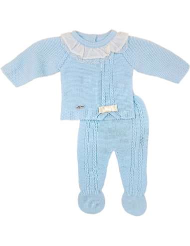 10900 BLUE WOOL BABY SET TWO PIECES BRAND VISI