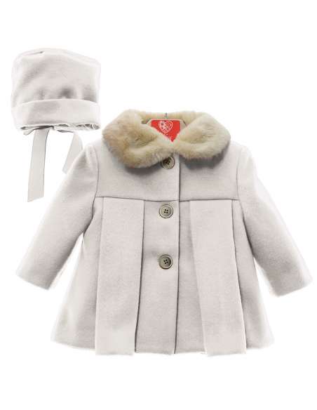3991DS BEIGE COAT WITH BONNET BRAND DEL SUR