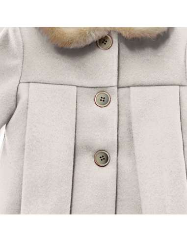 3991DS BEIGE COAT WITH BONNET BRAND DEL SUR