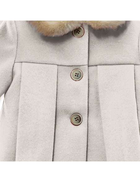 3991DS BEIGE COAT WITH BONNET BRAND DEL SUR