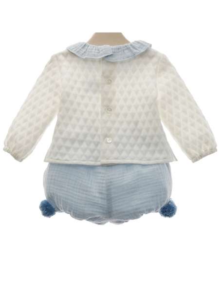 1031DS CELESTE CONJUNTO BABY  MARCA DEL SUR