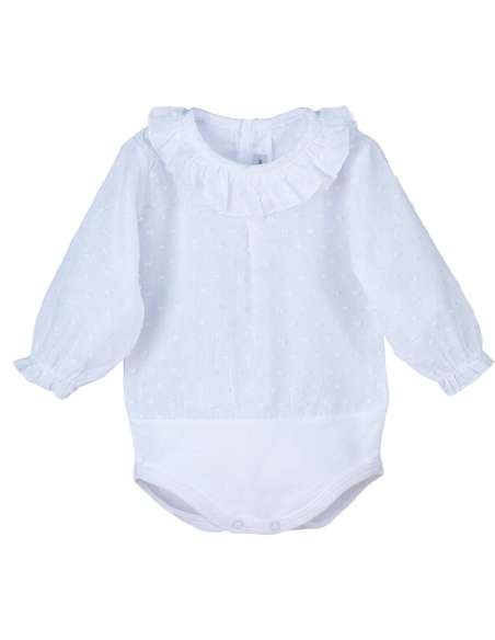 19037 BLANCO BODY CAMISA PLUMETI  MARCA CALAMARO