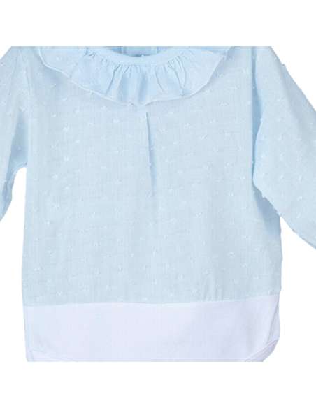 19037 CELESTE BODY CAMISA PLUMETI  MARCA CALAMARO