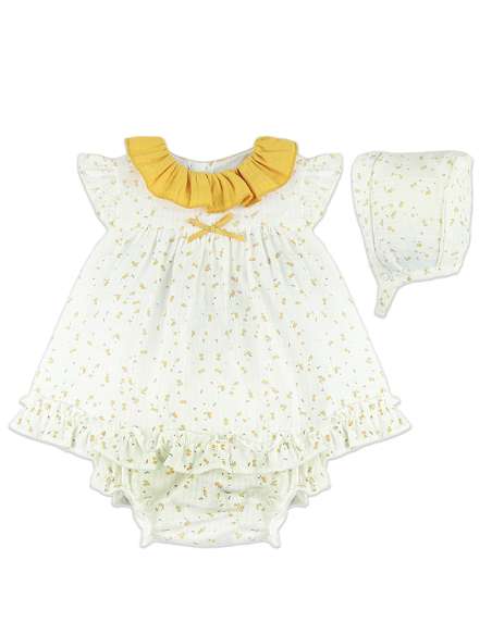 24123 GIRLS DRESS WITH BONNET  BRAND BABYFERR