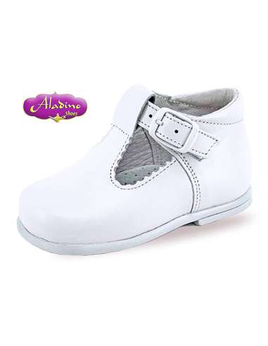 T-BAR IN LEATHER ALADINO 7108 WHITE