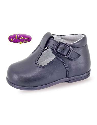 T-BAR IN LEATHER ALADINO 7108 NAVY