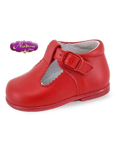 T-BAR IN LEATHER ALADINO 7108 RED