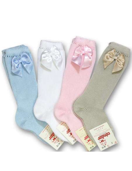 PERLE KNEE HIGH SOCKS WITH BOW CONDOR 25512