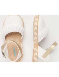 ESPADRILLES CANVAS WITH RUFFLE ANGELITOS  951 WHITE 2