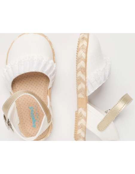 ESPADRILLES CANVAS WITH RUFFLE ANGELITOS  951 WHITE