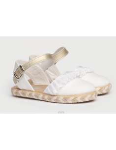 ESPADRILLES CANVAS WITH RUFFLE ANGELITOS  951 WHITE
