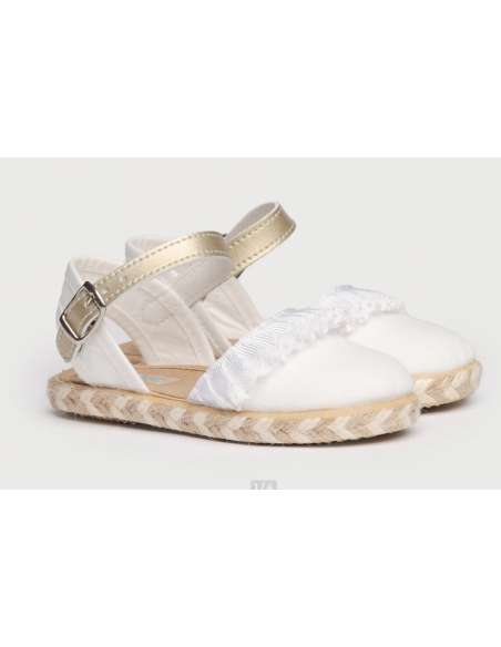 ESPADRILLES CANVAS WITH RUFFLE ANGELITOS  951 WHITE